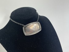 Antique Estate Silver Plate Wine Decanter Bottle Label WINE