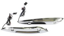 Custom Dynamics CD-RG-WT-AW2-C Windshield Trim with LED Turn Signals - Chrome -