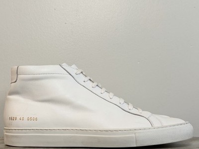 COMMON PROJECTS ORIGINAL ACHILLES MID WHITE 7 EU 40 MINIMALIST $550 ITALY