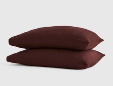 NWOT Quince King Linen Set 2 Pillowcase Burgundy