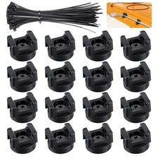 16 Pcs Magnetic Cable Zip Tie Mounts, Wire Holder Base, Black