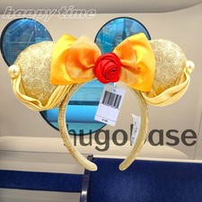 Disney Beauty and the Beast Belle Mickey Minnie Ears Parks Store Headband nwt