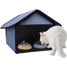 Outdoor Cat Feeding Station, Stray Cat Shelter, Cat Shelter Outdoor for Food ...