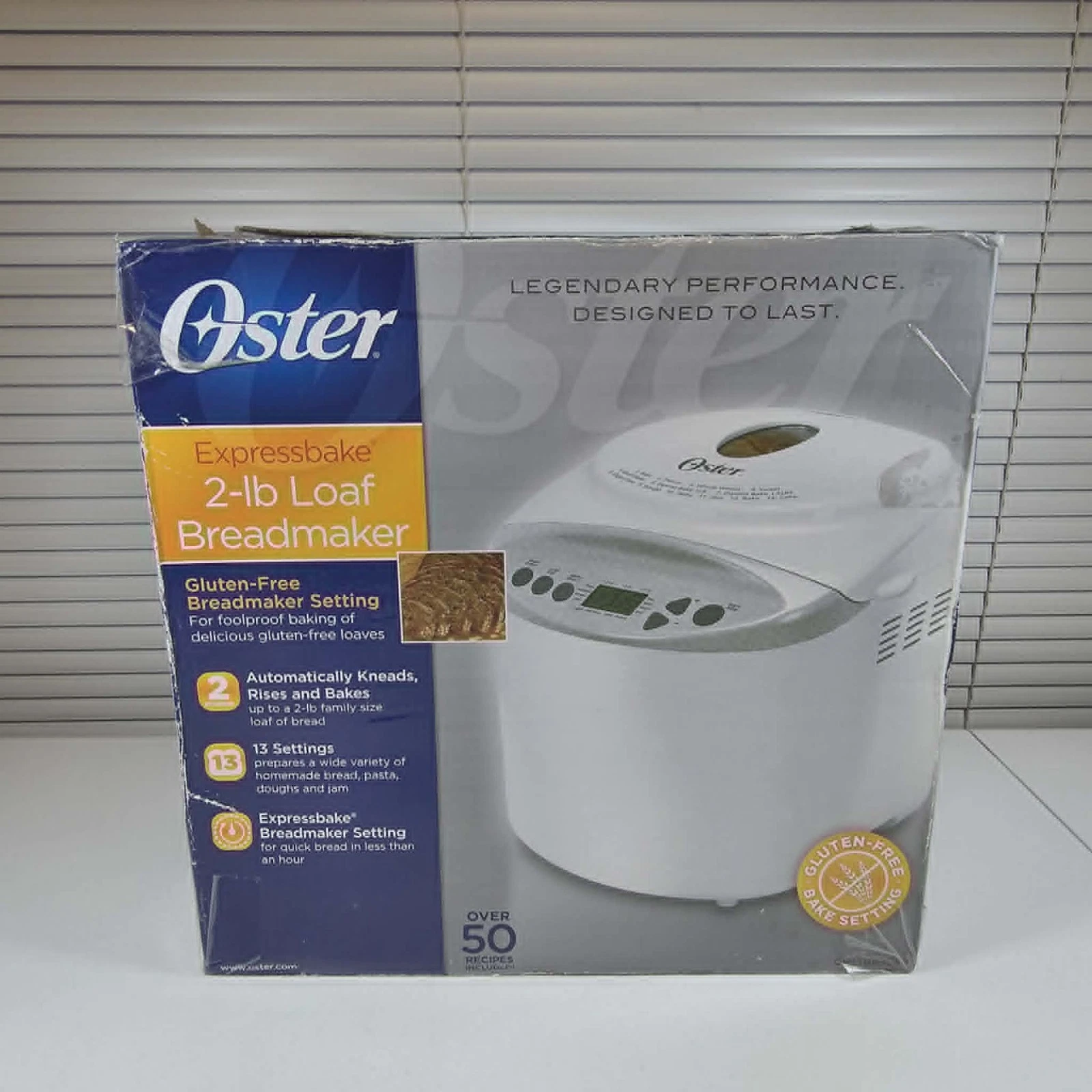 OSTER EXPRESSBAKE BREAD MAKER 2 LB LOAF CKSTBR9050 WHITE GLUTEN FREE SETTING NEW
Opens in a new wind