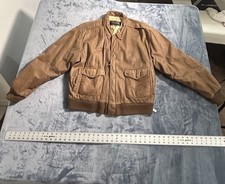 Brown Mens Bomber Jacket with Lining, Ribbed ...