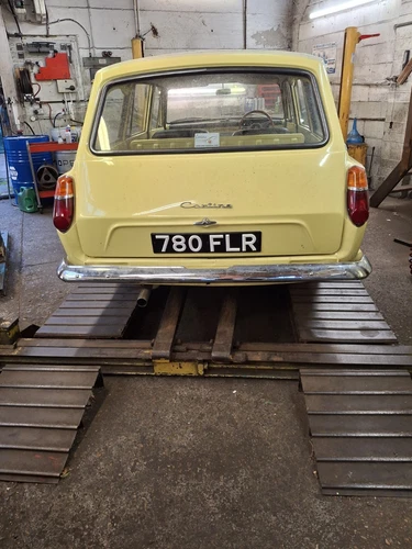 Ford Cortina Mk1 De Luxe  estate. 1963 , 1700cc panama yellow White Roof. - Picture 2 of 23