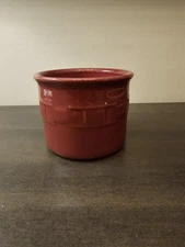 Longaberger Pottery ~Small Crock Woven Tradition ~Paprika