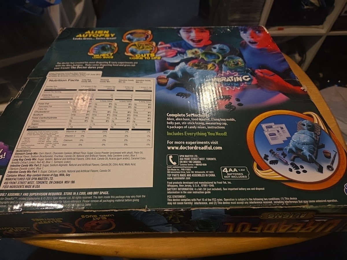 Doctor Dreadful Alien Autopsy Candy Making Kit Umagine 2012 for