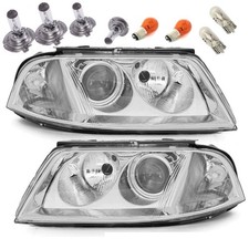 Scheinwerfer Komplett Set Links Rechts+Birnen passt für VW Passat 3BG B5 00-05