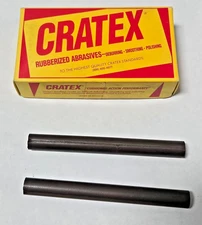 Lot of 2 Cratex USA Abrasive Polish Round Polishing Stick Q0106 6" 5/8"