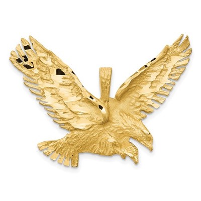 14k Gelbgold Adler Anhänger für Männer Hochpolnisch Kühn Tierwelt Freiheitssymbol