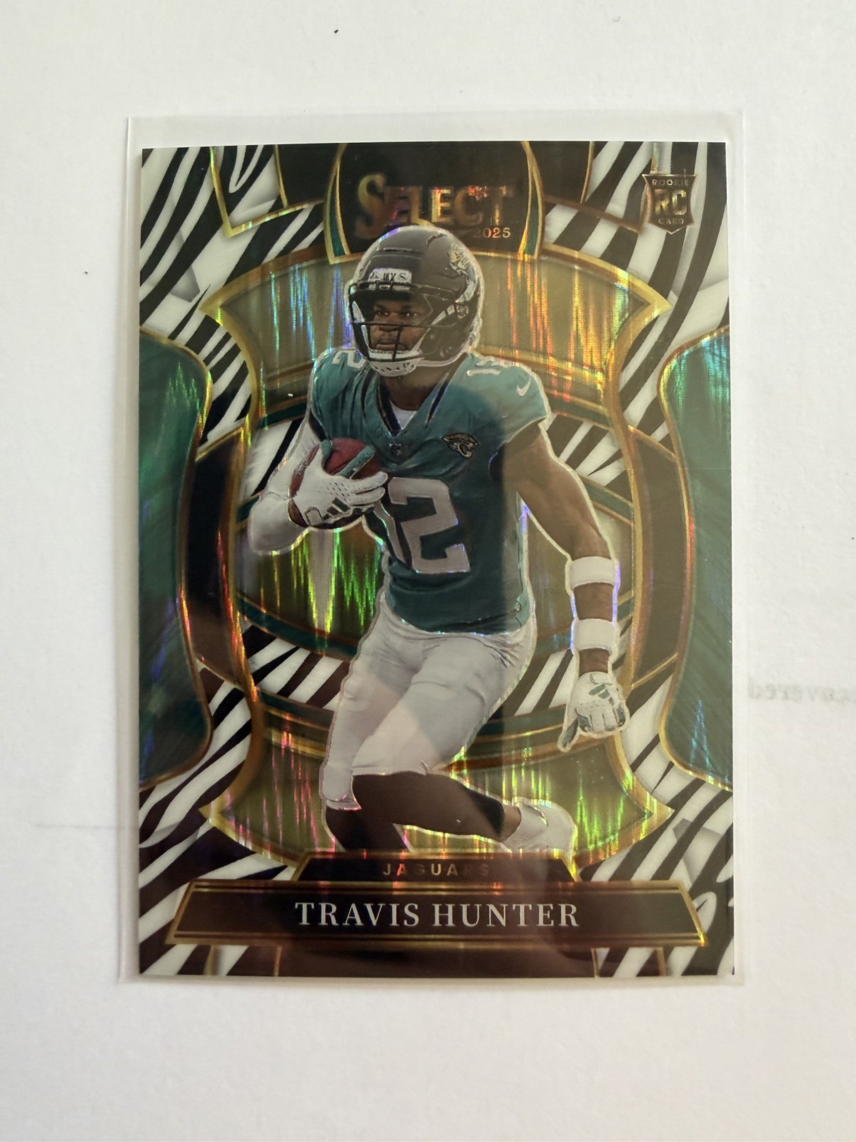 2025 Select Travis Hunter RC Zebra Shock Prizm #28 Case Hit