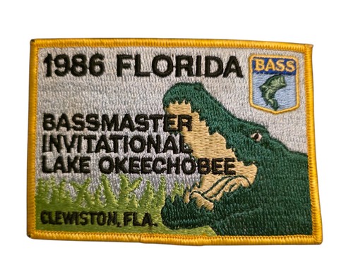 Vtg 1986 BASSMASTER Invitational Lake Okeechobee Patch Ckewiston, Florida 