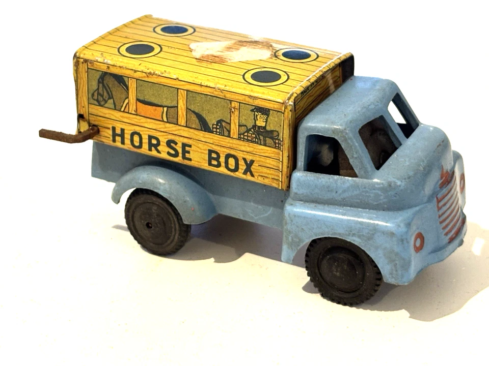Очень РЕДКАЯ 1953 Wells Brimtoy Лошадь Коробка Грузовик Грузовик 1.43 жестяная пластина Bedford F2 - Изображение 2 из 4