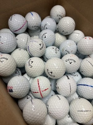 100 White Callaway Chrome Soft X 3A AAA C Grade Quality Golf Balls