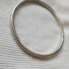Monet Silver Tone Metal Round Bangle Bracelet...