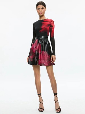 ALICE + OLIVIA CHARA VEGAN MINI DRESS SIZE 6 NWOT | eBay
