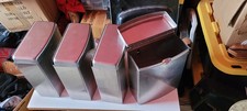 Lot of 4 Bobrick Stainless Steel Wall Mount Sanitary Napkin disposal containers