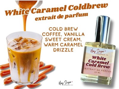 White Caramel Cold Brew Perfume   Coffee Caramel Vanilla Gourmand Fragrance