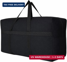Extra Large Storage Canvas Duffle Bag for Travel, Black Oversized Giant