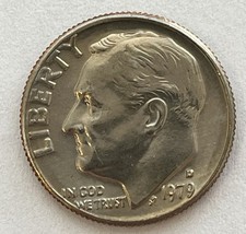 1979-D  Clad Uncirculated Roosevelt Dime taken from a United States Mint Set