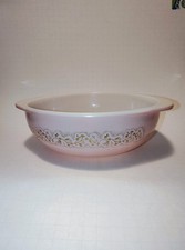 Vtg Pyrex Duchess Bowl Rare Special Edition Pink Gold Stanley Promotional 1959