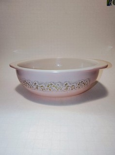 Vtg Pyrex Duchess Bowl Rare Special Edition Pink Gold Stanley Promotional 1959
