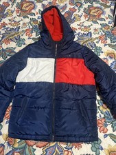 Tommy Hilfiger Boys XLarge 18/20 Puffer Jacket Winter Coat Full Zip Fleece Lined