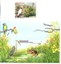 Product Image: PARAGUAY 2004 UPAEP AMERICA FAUNA  BIRDS SET+S/SHEET MNH MI 4941+BL474 MNH