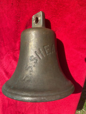 antique ship bell SS Sheaf Field (1877) original-museum piece-historical ENGLAND