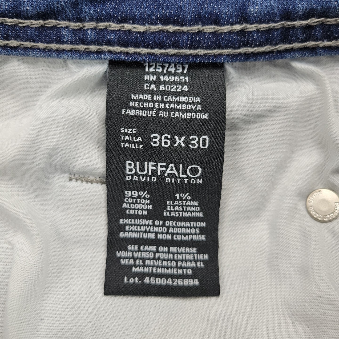 Buffalo JacksonX Jeans Mens 36 x 30 Straight Stretch Blue Denim (36 x 29.5) eBay