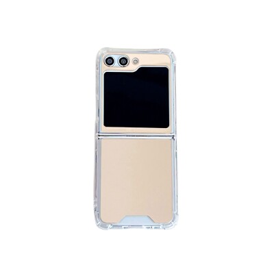For Samsung Galaxy Z Flip 5 4 3 Mirror Back Phone Case Slim Acrylic Clear Cover