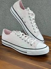 Converse Women's All Star 571379F Shoes Size 11 Pink White Glitter Sneakers