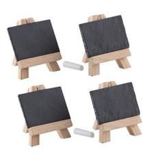 4x MINI CHALKBOARD PLACEHOLDER SLATE NAME SIGN PARTY WEDDING EVENTS WITH EASEL