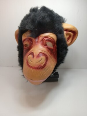 Chimp Mask Adult Chimpanzee Monkey Halloween Costume Full Head Cover