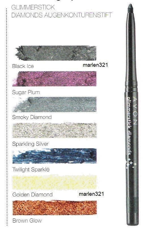 AVON Augenkonturenstift Diamonds Glimmerstick Drehstift Farbwahl, Eyeline - Bild 1 von 2