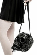 Killstar Grave Digger Human Skull Gothic Punk Occult Black Handbag K-BAG-U-2128