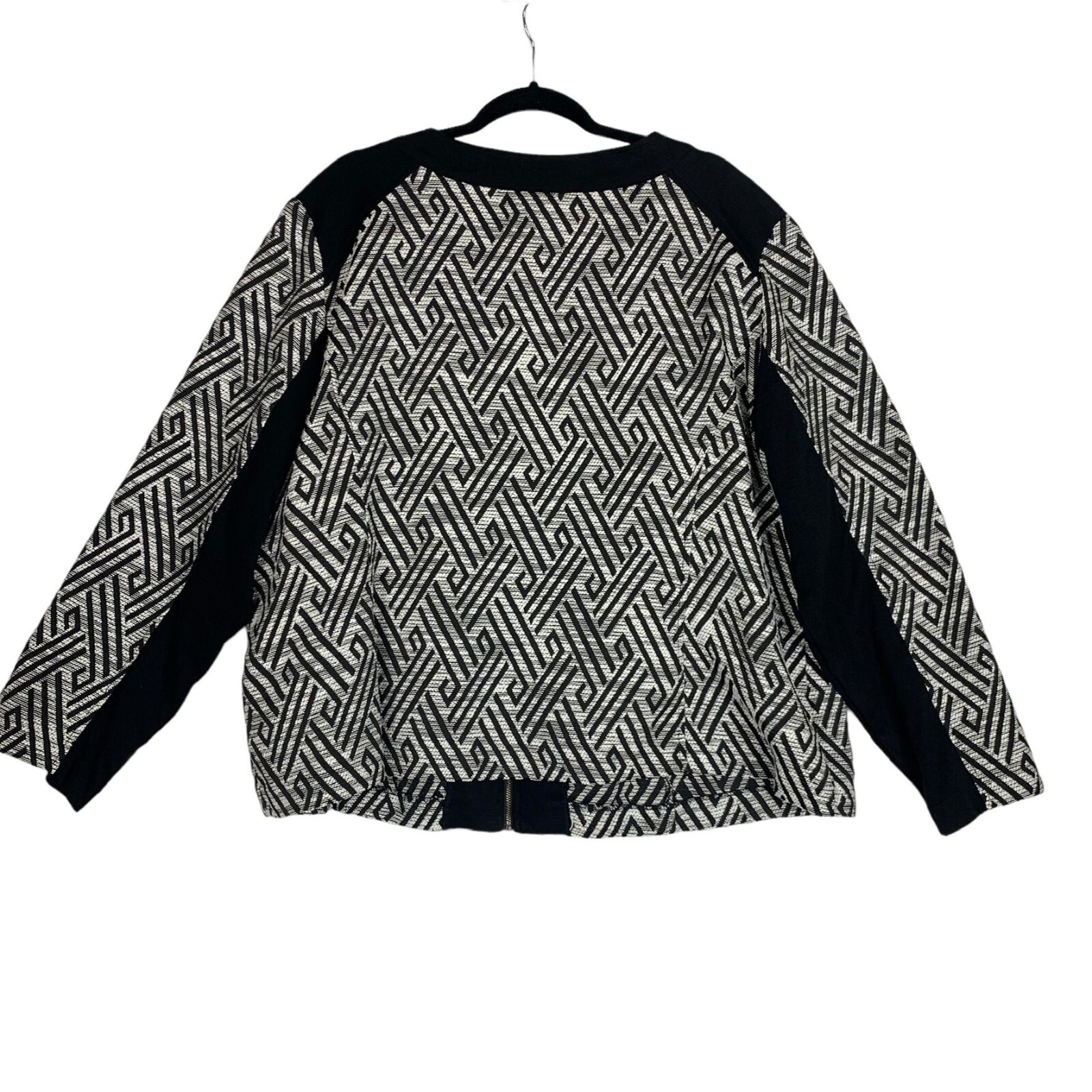 Ruby Rd. Woman Woven Geometric Pattern Jacket Bla… - image 2