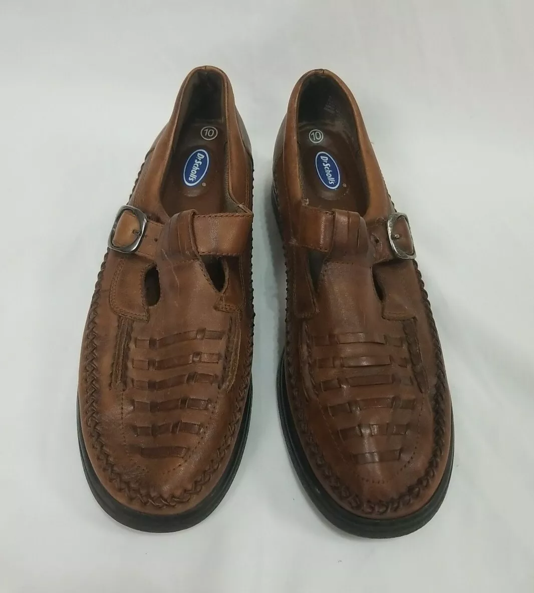 Women s Dr. Scholls Size 10 Oxford Shoes Weave EDITH Buckle Brown