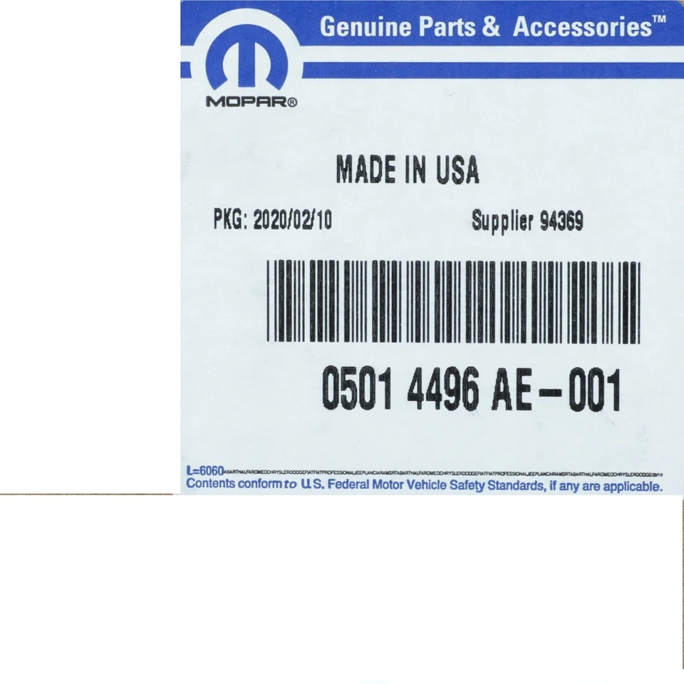 Jeep Wrangler Grand Cherokee 2001-2004 carril de combustible fabricante original nuevo genuino Mopar 5014496ae Foto 4 de 4