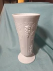 Vintage Indiana Colony Milk Glass Harvest Grape Footed Flower Vase 10"
