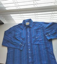 Vintage Men  s Ely Cattleman Button Up Pearl Snap 17-34 Western Striped Shirt