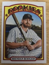 2021 Topps Heritage #593 Brendan Rodgers High Number Base - Colorado Rockies