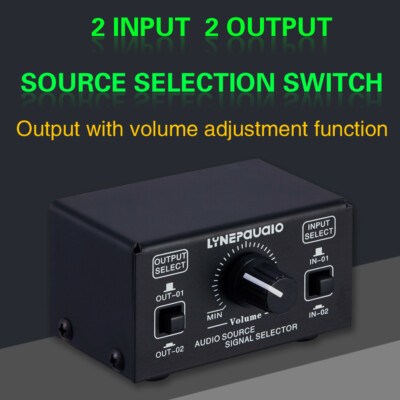 B502 2 In 2 Out Audio Source Signal Selector Switcher Output Volume Adjustment #