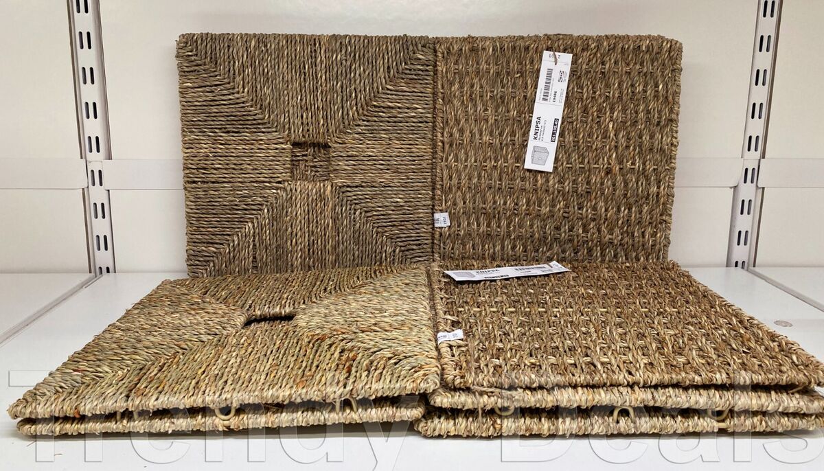 SET of 4 - Ikea KNIPSA Basket Decorative Box Fits Kallax, Seagrass12 ½x13x12 ½ SET of 4 - Ikea KNIPSA Basket Decorative Box Fits Kallax, Seagrass12 ½x13x12 ½