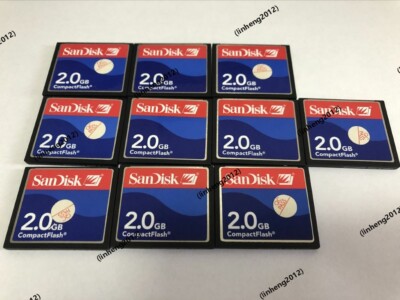 10pcs  Sandisk 2GB CompactFlash CF Memory Card  SDCFJ/SDCFB