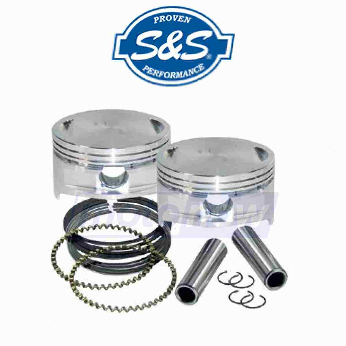 S&S Cycle Forged Piston Kit for 106ci. Stroker Kit for 2000-2009 Harley kh