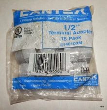15 PCS Cantex 1/2" Terminal Adapters 93G7 5140103M