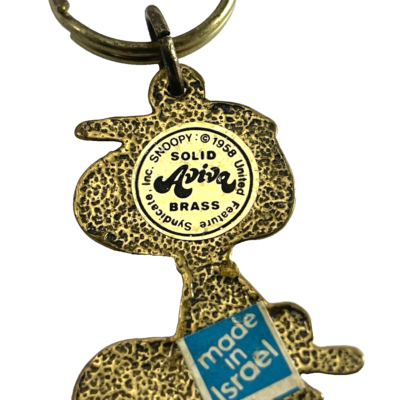 Vintage 1958 Peanuts KEYCHAIN Snoopy Tennis 2