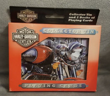 HARLEY DAVIDSON Motorcycles 2 Playing Cards Decks w/Collector Tin 2003 w/box